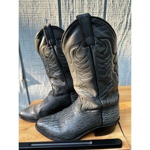 Abilene Boots Men's Cowboy Boots 7.5 EE Gray Exotic Western Leather Rockabilly